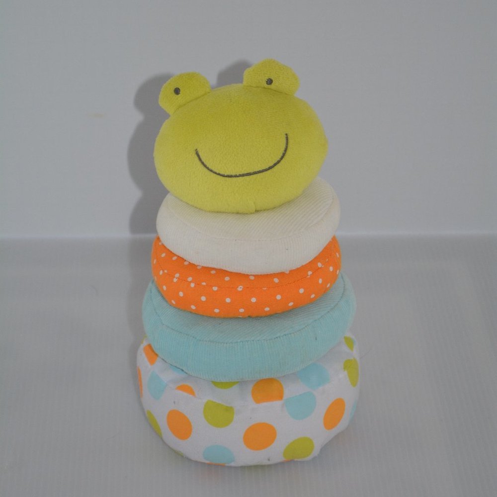 Carters Plush Soft Frog Ring Stacker Baby Toy